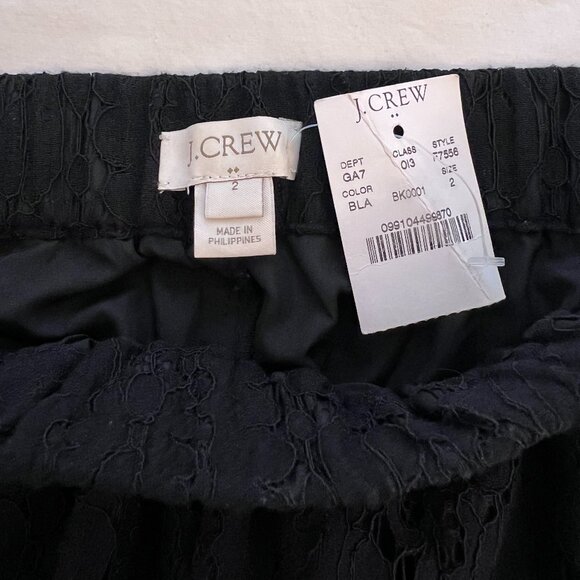 NWT black eyelet lace ankle pants from J. Crew Factory. - Picture 2 of 7